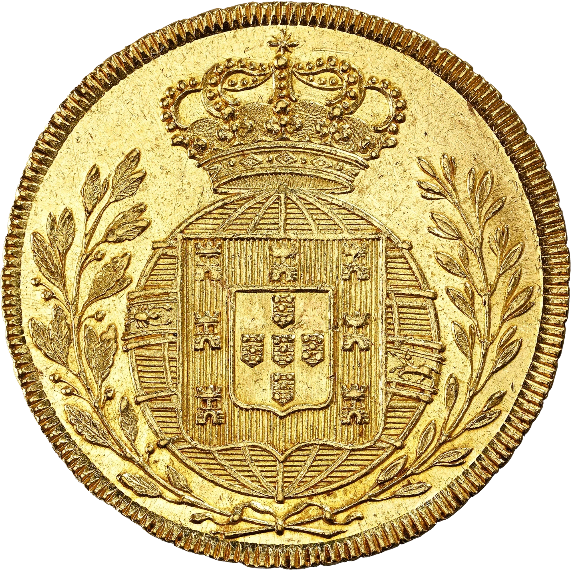 Lote 141 · Meia Peça · 1821 · Ouro · Reverso