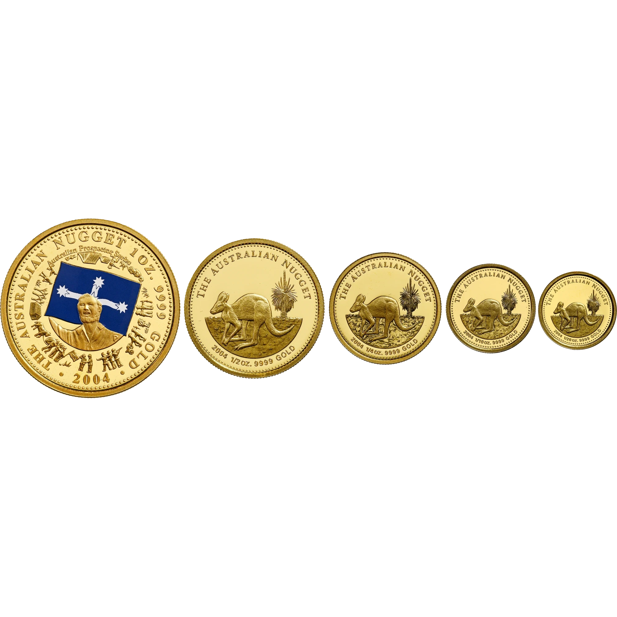 Lote 221 · Australian Nugget · Conjunto Proof · Ouro · Reverso