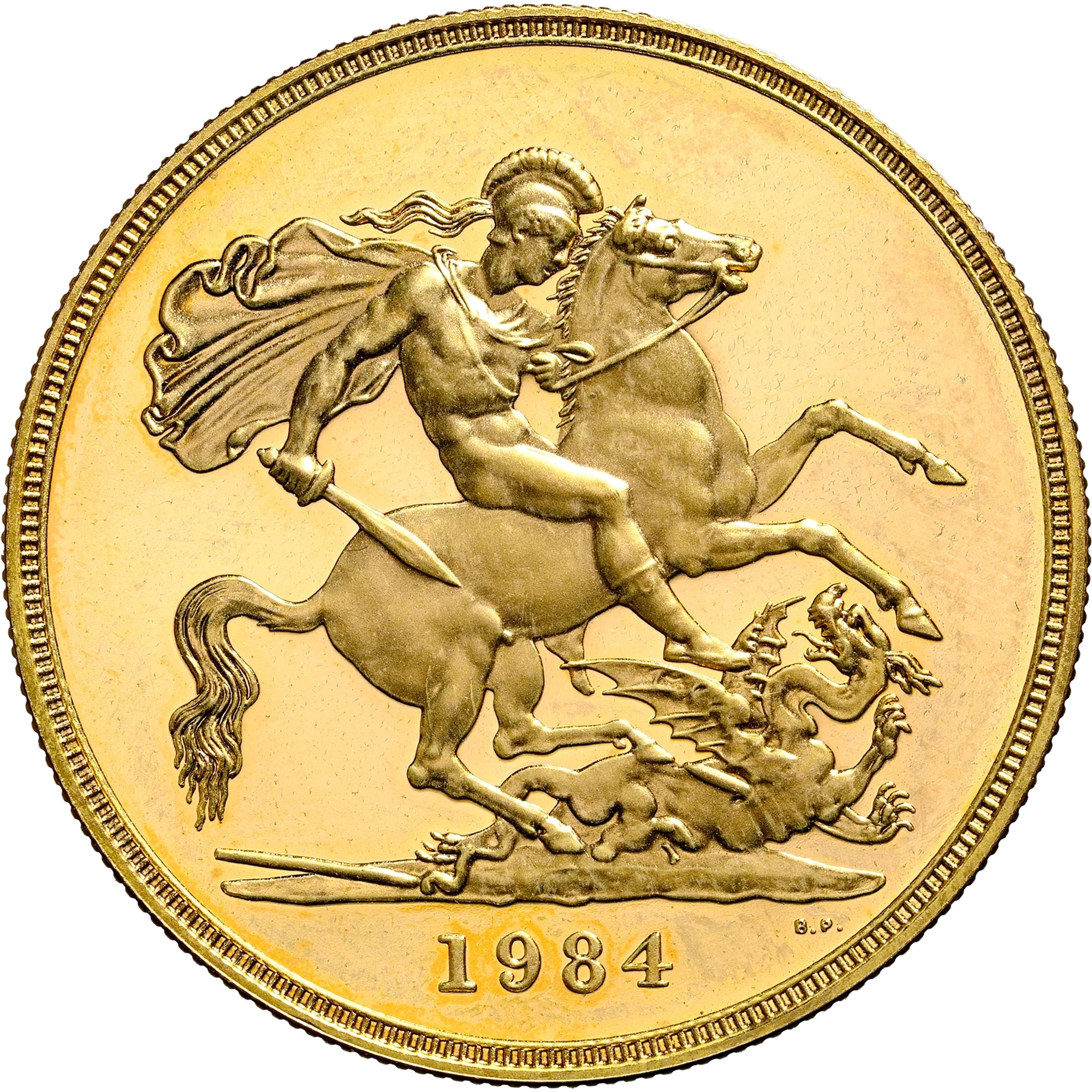 Lote 290 · 5 Pounds · 1984 · Ouro · Reverso
