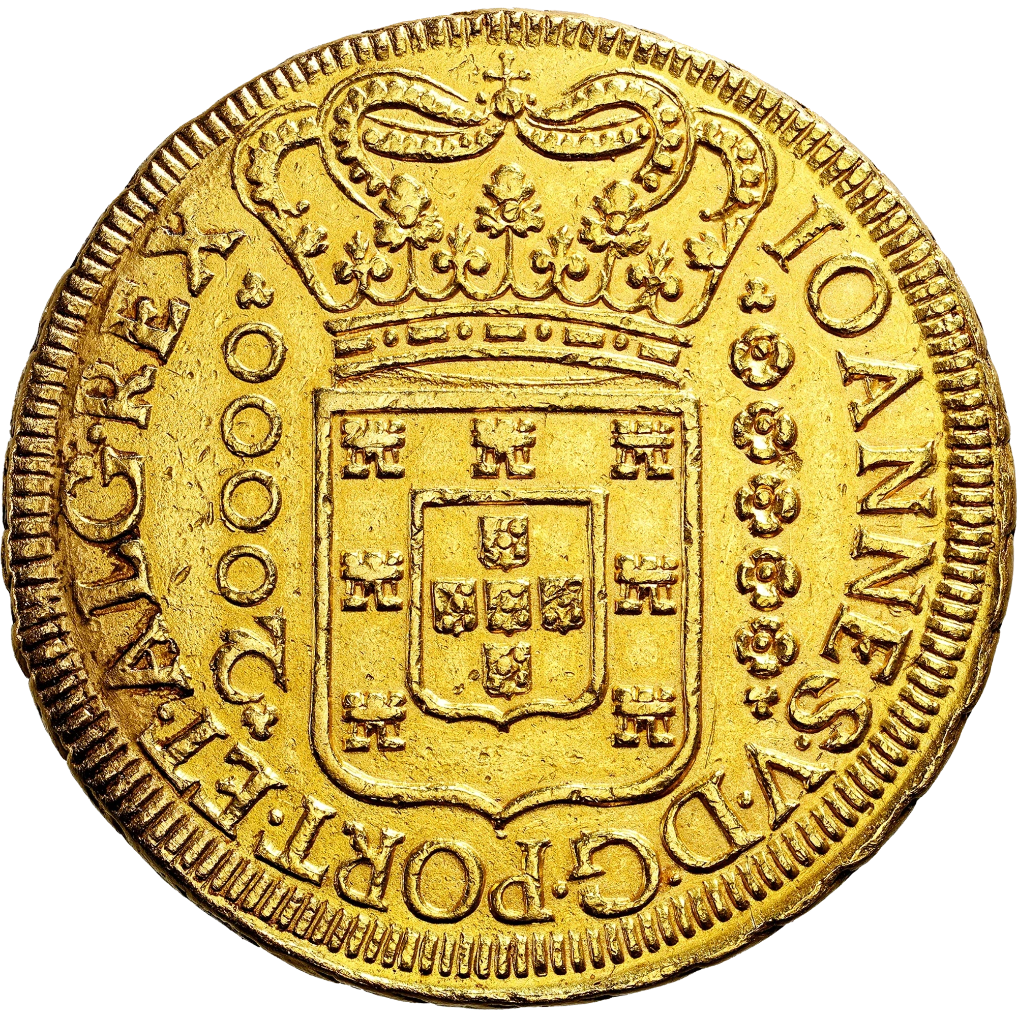 Lote 57 · Dobrão · 1724 M · Ouro · Anverso