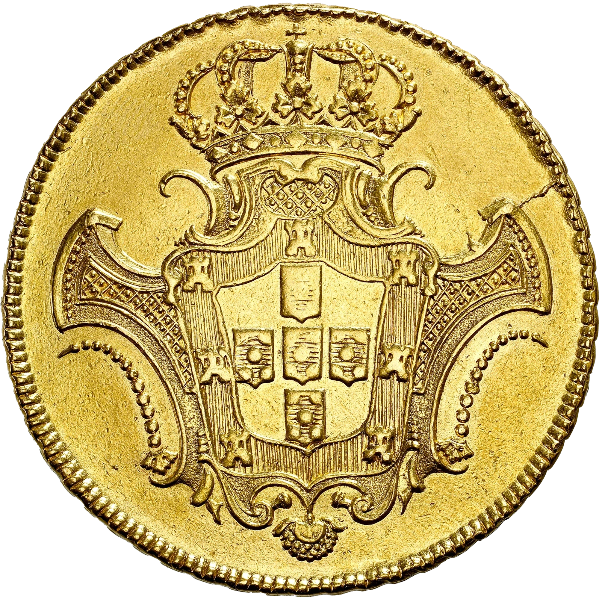 Lote 59 · Dobra · 1727 · Ouro · Reverso