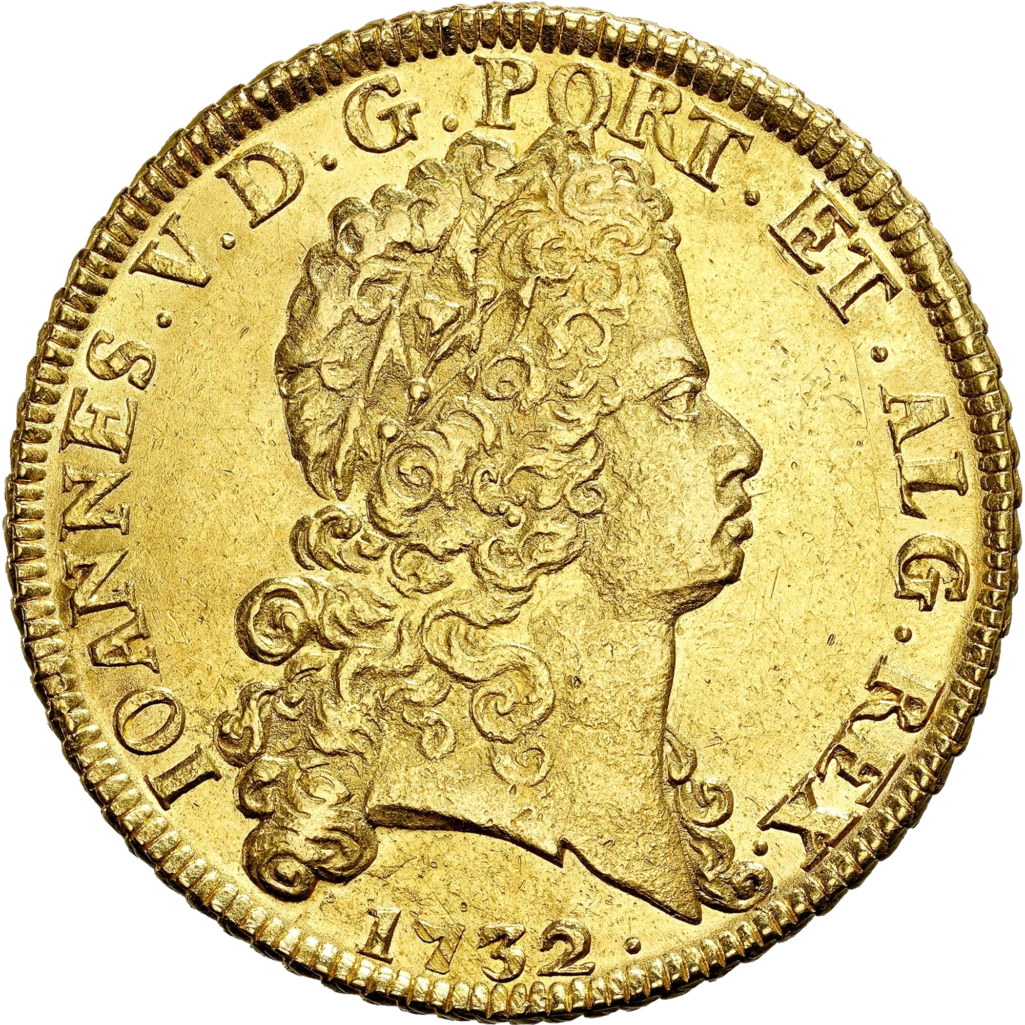Lote 60 · Dobra · 1732 · Ouro · Anverso