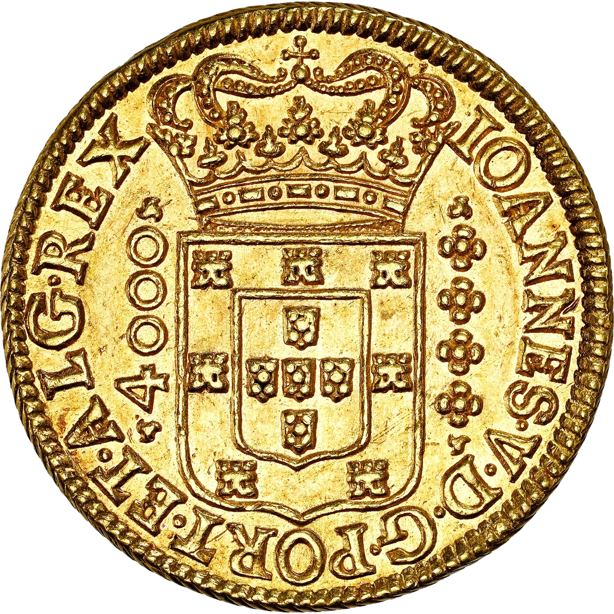 Lote 68 · Moeda · 1707 · Ouro · Anverso