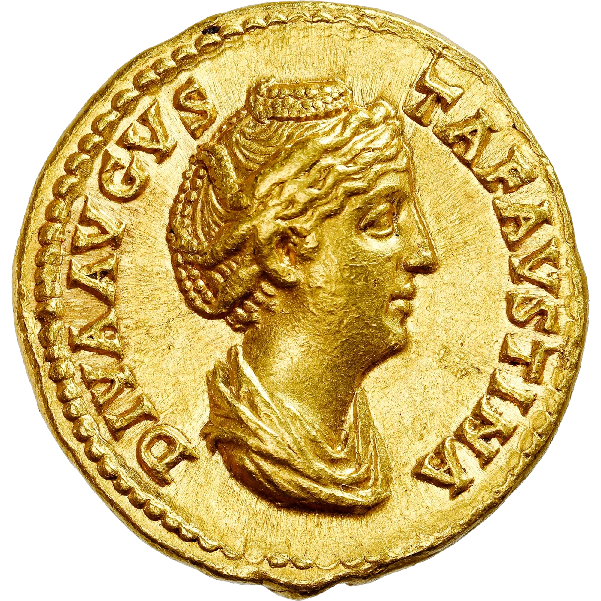 Lote 8 · Áureo · Faustina · Ouro · Anverso